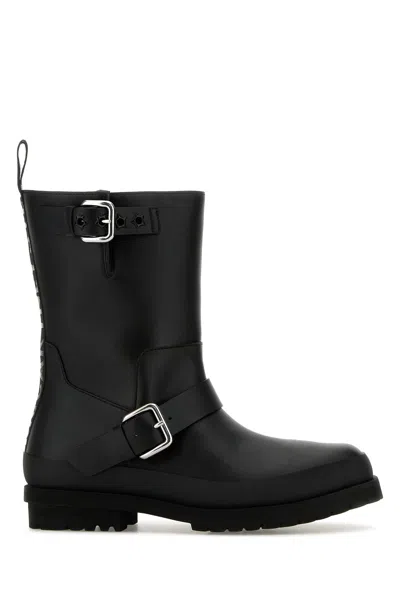Stella Mccartney Black Trace Buckle-strap Biker Boots