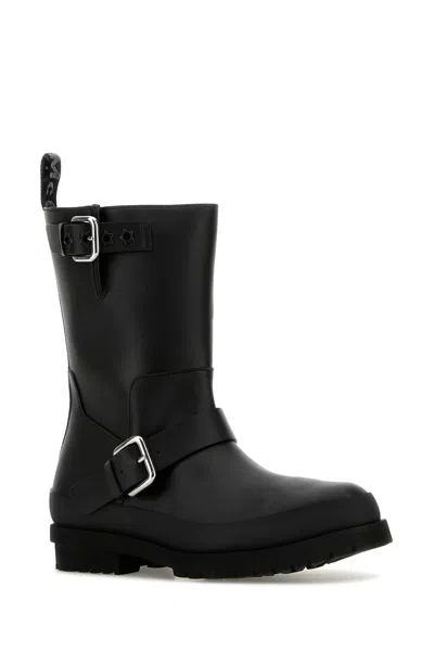 Stella Mccartney Black Trace Buckle-strap Biker Boots