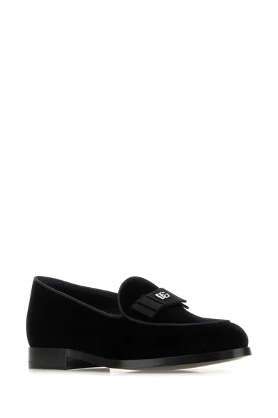Dolce & Gabbana Grosgrain-bow Velvet Loafers