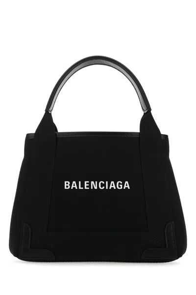 Balenciaga Women's Fabric Navy Cabas Xs Handbag