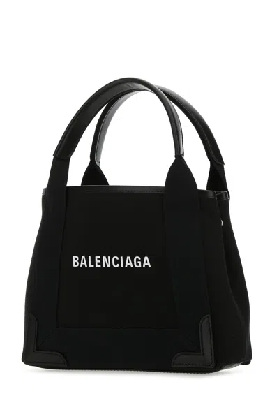 Balenciaga Women's Fabric Navy Cabas Xs Handbag