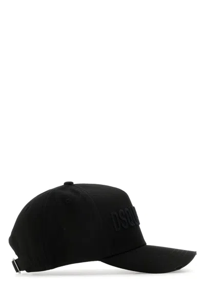 Dsquared2 Black Cotton Baseball Cap