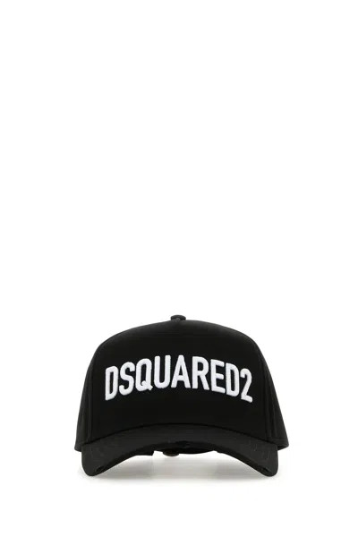 Dsquared2 Black Cotton Baseball Cap