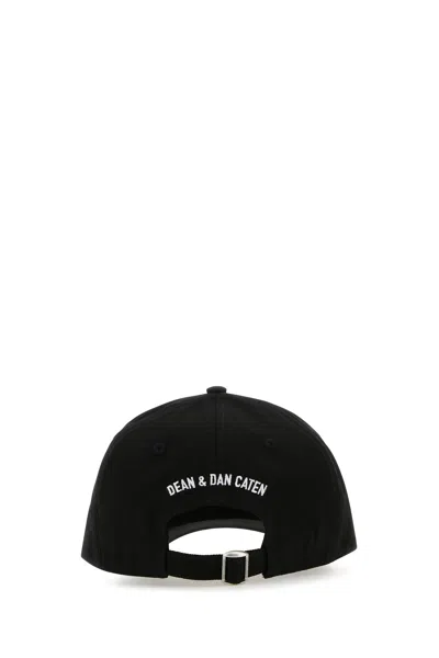 Dsquared2 Black Cotton Baseball Cap