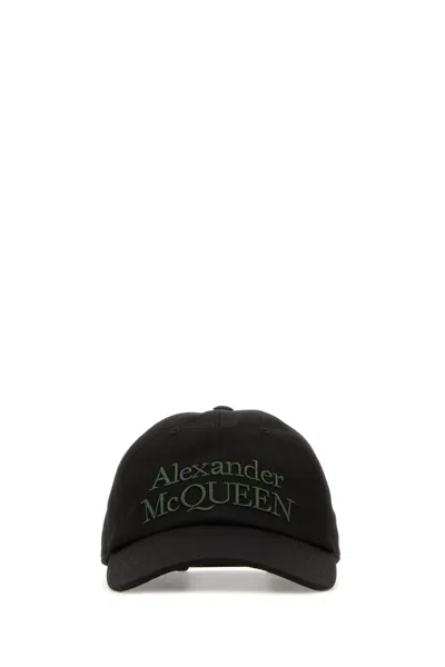Alexander Mcqueen Curved Visor Cotton Baseball Cap