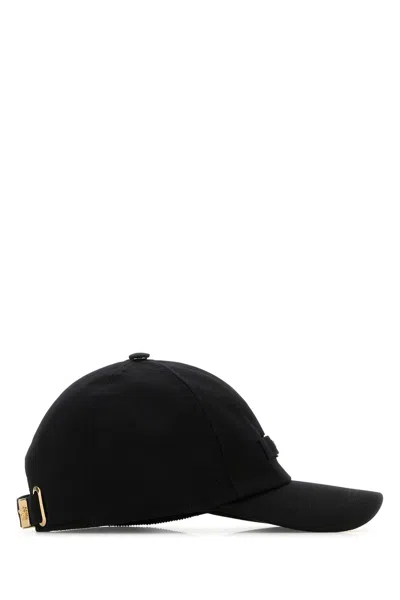 Versace Men Black Cotton Baseball Cap