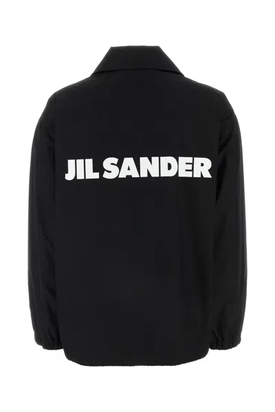 Jil Sander Women Black Cotton Windbreaker