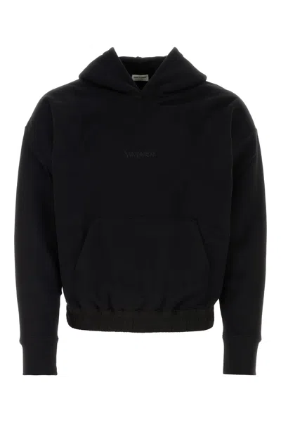 Saint Laurent Black Cotton Sweatshirt