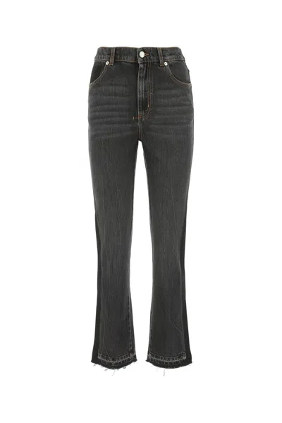 Alexander Mcqueen Alexander Mc Queen Slim Black Bell Bottom Jeans
