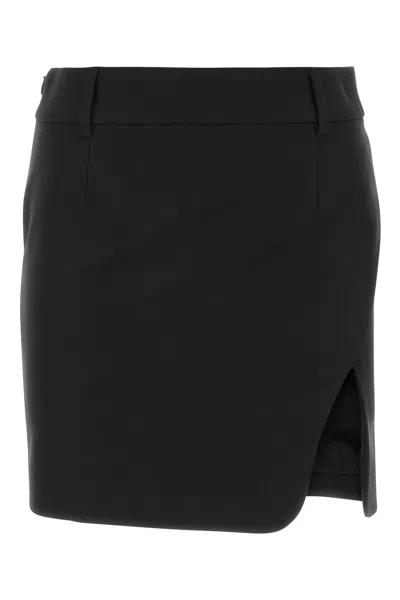 Off-white Off White Black Drill Mini Skirt