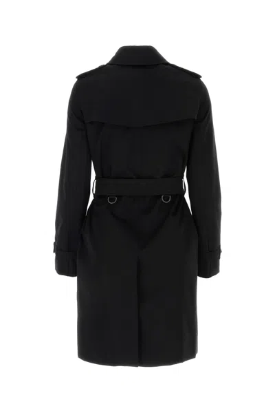Burberry Waterloo Heritage Double-breasted Trench Coat In Black