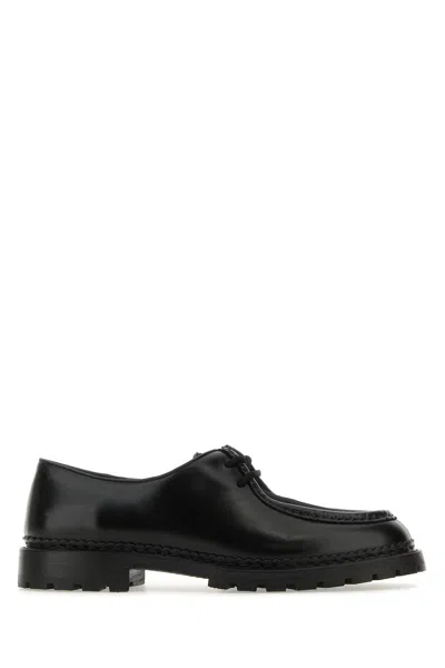 Saint Laurent Black Leather Lace-up Shoes