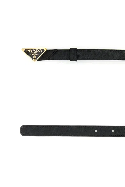 Prada Black Leather Belt
