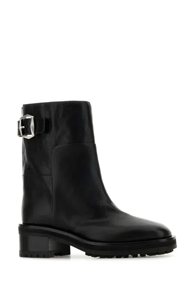 Jimmy Choo 'brooklyn' Black Ankle Boots With Buckle