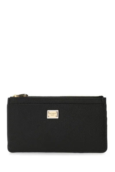 Dolce & Gabbana Black Leather Card Holder
