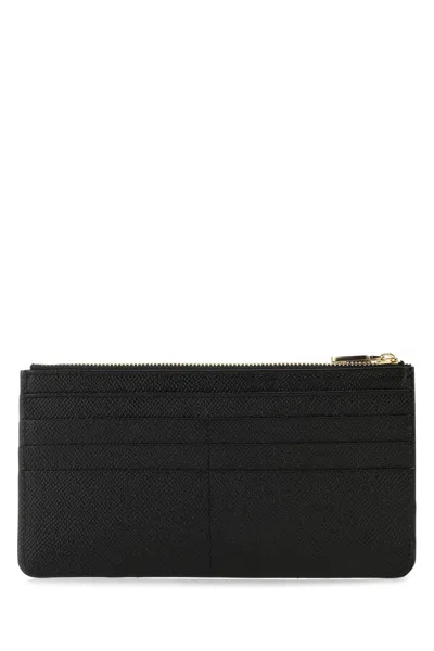 Dolce & Gabbana Black Leather Card Holder