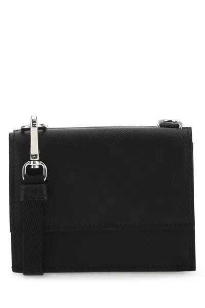 Prada Man Black Leather Cardholder