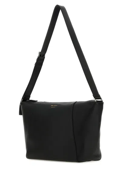 Prada Borsa A Tracolla In Pelle Nera Uomo
