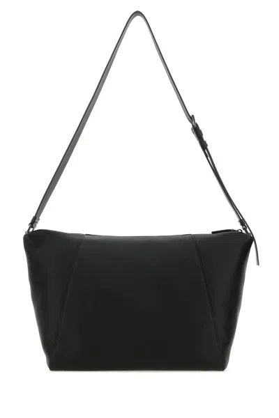 Prada Borsa A Tracolla In Pelle Nera Uomo