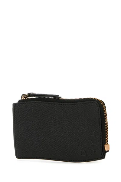 Boyy Leather Cardholder With Textured Grained Finish