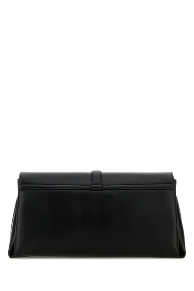 Shop Ferragamo Black Leather Large Crossbody Bag