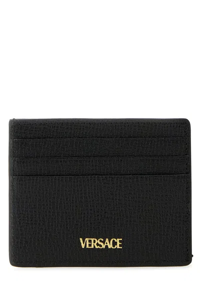 Versace Medusa Biggie Card Holder With Textured Finish