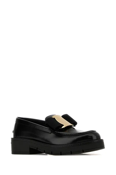 Ferragamo Mirty Loafers With Chunky Sole And Metallic Accent