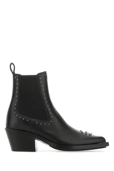 Chloé 60 Studded Leather Ankle Boots