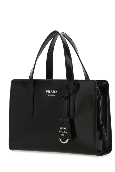Prada Black Leather Re-edition 1995 Handbag