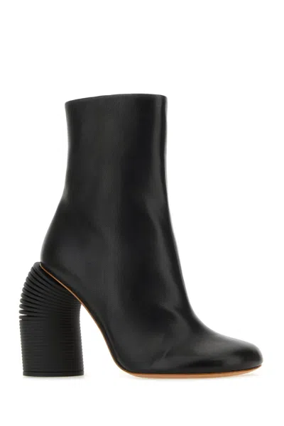 Off-white Leather Spring Booties Statement Heel 11 Cm
