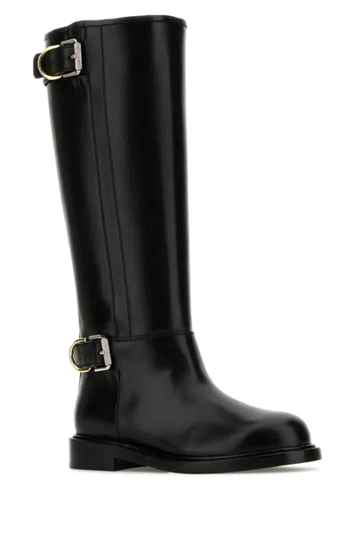 Givenchy Voyou Leather Buckle Tall Moto Boots