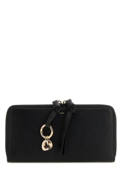 Chloé Leather Wallet With Gold-tone Hardware And Tassel Accent