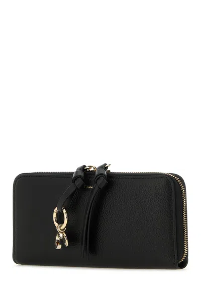 Chloé Leather Wallet With Gold-tone Hardware And Tassel Accent