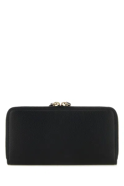 Chloé Leather Wallet With Gold-tone Hardware And Tassel Accent