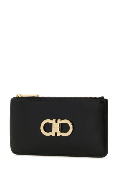 Ferragamo Leather Wallet Hardware Gold-tone