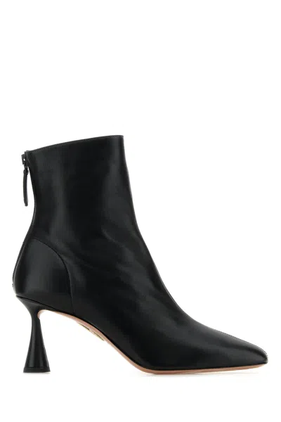 Aquazzura Woman Ankle Boots Black Size 7.5 Leather