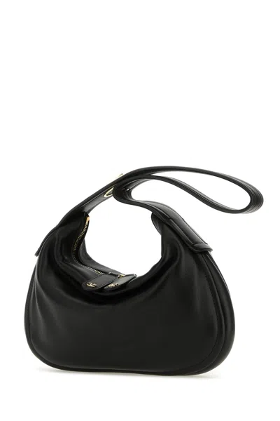 Valentino Black Nappa Leather Small Go-hobo Shoulder Bag