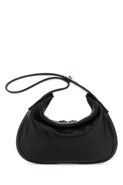 Valentino Black Nappa Leather Small Go-hobo Shoulder Bag