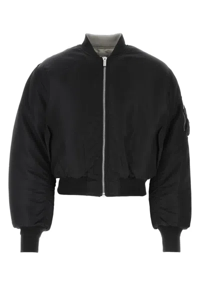 Vtmnts Nylon Bomber With Padded Shoulders And Utility Pocket
