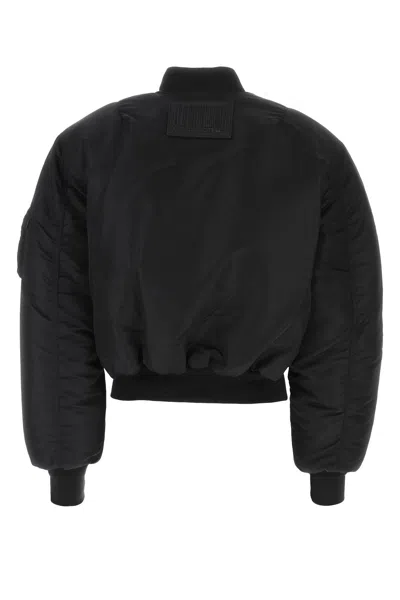 Vtmnts Nylon Bomber With Padded Shoulders And Utility Pocket