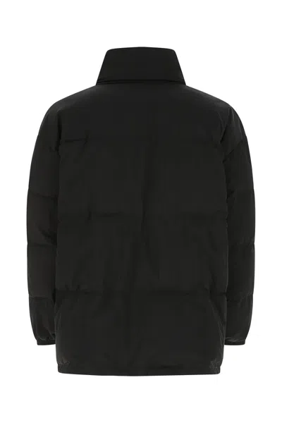 Moschino Quilted High Collar Jacket With Elasticated Cuffs