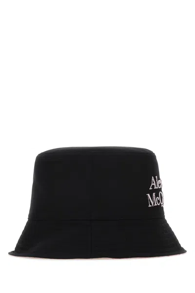 Alexander Mcqueen Black Nylon Reversible Hat