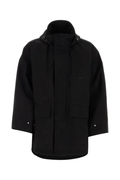 Wooyoungmi Nylon Windbreaker With Hood And Drawstring Hem