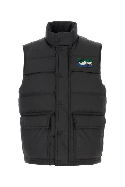 MONCLER BLACK POLYESTER ARPASSON SLEEVELESS DOWN JACKET 