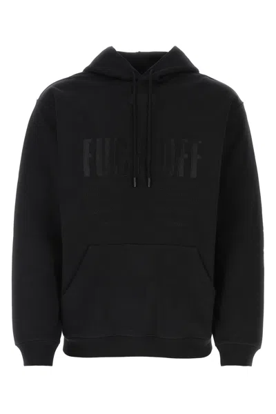Vtmnts Cotton Hooded Sweatshirt With Text Detail