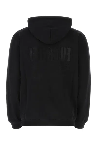 Vtmnts Cotton Hooded Sweatshirt With Text Detail
