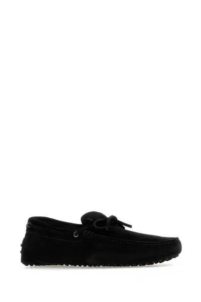 Tod's Black Suede Loafers