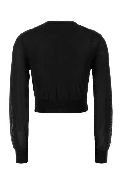Alexander Wang T T By Alexander Wang Logo Patch Cropped Knit Cardigan