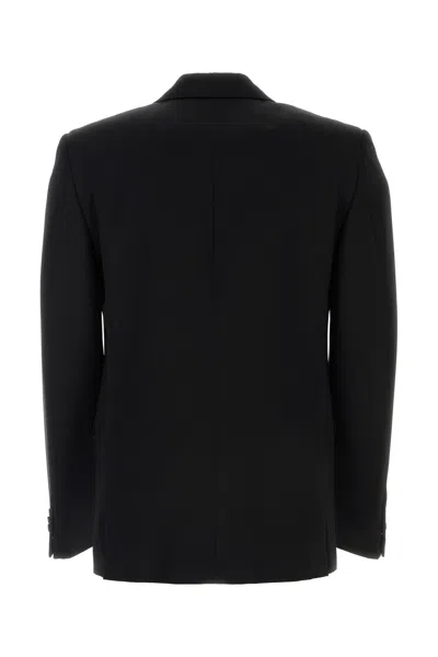 Bottega Veneta Wool Blazer With Padded Shoulders And Flap Pockets