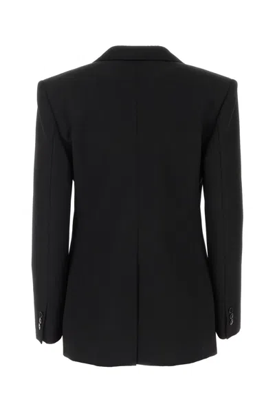 Givenchy Structured Wool Blend Blazer With Padded Shoulders